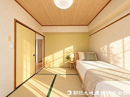 一日の疲れを取る主寝室は大型のベッドも配置が可能です!※本画像はCGで作成しており、実際の現地には家具は置かれておりません。また、価格に家具は含まれておりません。