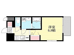 エスリード北大阪レジデンス 1Kの間取図画像
