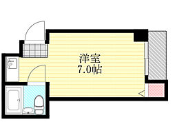 サンクス東三国 ワンルームの間取図画像