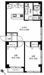 間取図画像 2LDK