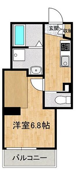 ウィンドテラス柏 202｜千葉県柏市明原2丁目(賃貸マンション1K・2階・21.73㎡)の写真 その2