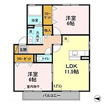 千葉県野田市上花輪938-1（賃貸アパート2LDK・2階・55.44㎡） その2