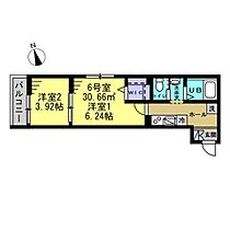 ミーサ南流山 106 ｜ 千葉県松戸市横須賀1丁目1-7（賃貸アパート2K・1階・30.66㎡） その2