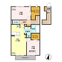 千葉県野田市桜の里1丁目3-5（賃貸アパート2LDK・2階・64.15㎡） その2