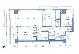 パーヴィス市川（下総中山駅） 3LDKの間取り