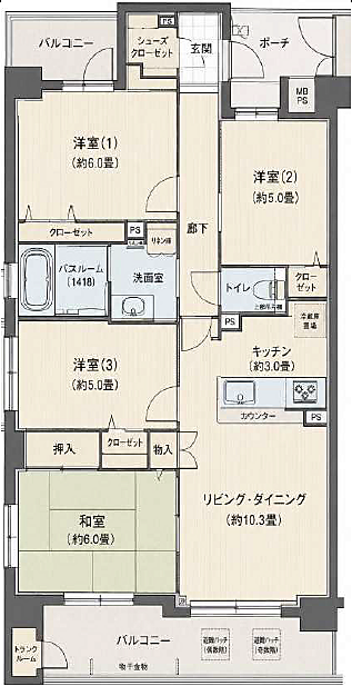 4LDK 間取り