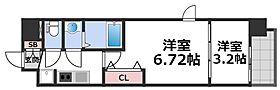 スプランディッド荒本駅前DUE  ｜ 大阪府東大阪市横枕西（賃貸マンション2K・12階・27.61㎡） その2