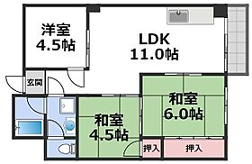 大川ハイツ  ｜ 大阪府大阪市東成区東中本2丁目（賃貸マンション3LDK・2階・52.00㎡） その2