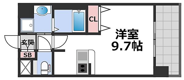 レオンコンフォート玉造 ｜大阪府大阪市東成区玉津1丁目(賃貸マンション1R・6階・25.32㎡)の写真 その2