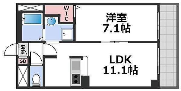 Comfort Fukae ｜大阪府大阪市東成区深江北3丁目(賃貸マンション1LDK・4階・40.99㎡)の写真 その2