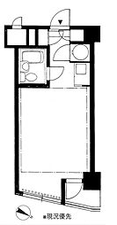 御苑ハイム ワンルームの間取図画像