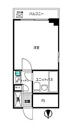 グローリア初穂小岩 1Kの間取図画像