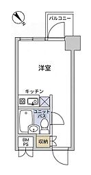 グランメール池袋 ワンルームの間取図画像