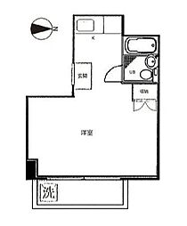 クリスタル亀戸 ワンルームの間取図画像