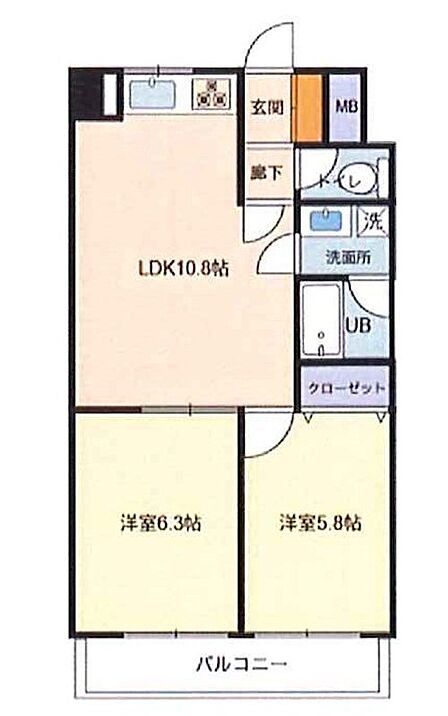 フルリノベで住み心地の良い、ゆとりの2LDK◎