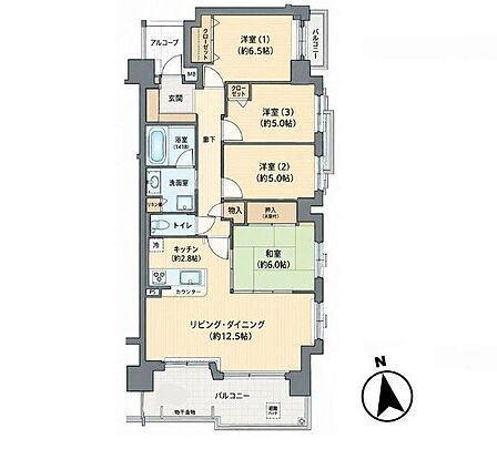 各部屋5帖以上のゆとり。南向き、角部屋2階の快適なお部屋です☆