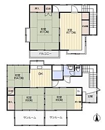 塩竈市清水沢　中古戸建 5DKの間取り