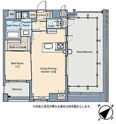 シティインデックス目黒 1LDKの間取図画像
