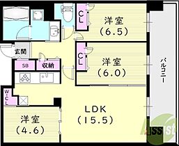 兵庫県西宮市深津町179.180(地番)（賃貸マンション3LDK・9階・74.30㎡） その2