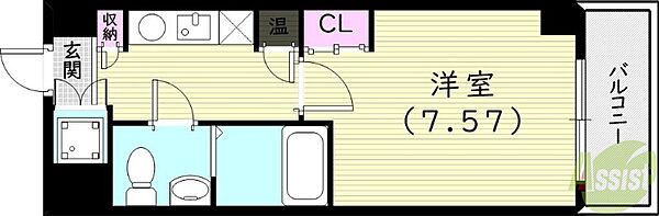 兵庫県西宮市大屋町(賃貸マンション1K・2階・22.34㎡)の写真 その2