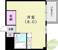 ルベラージュ甲子園  ｜ 兵庫県西宮市南甲子園2丁目（賃貸マンション1R・3階・18.37㎡） その2