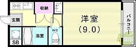 パンプランテ甲子園  ｜ 兵庫県西宮市甲子園口2丁目20-21（賃貸マンション1K・4階・24.50㎡） その2