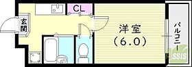 CLIMB  ｜ 兵庫県西宮市上ケ原一番町1-11（賃貸マンション1K・3階・19.60㎡） その2