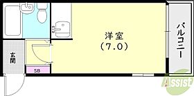 サンパレス21高座  ｜ 兵庫県西宮市広田町（賃貸マンション1R・1階・16.30㎡） その2