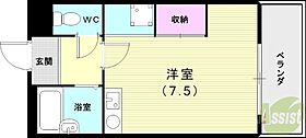 甲子園WEST  ｜ 兵庫県西宮市津門川町13-30（賃貸マンション1R・4階・24.84㎡） その2