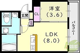 フルール甲子園  ｜ 兵庫県西宮市甲子園七番町18-4（賃貸マンション1LDK・2階・28.00㎡） その2