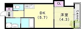 ココメープル  ｜ 兵庫県西宮市津門大塚町7-13（賃貸マンション1DK・2階・25.60㎡） その2