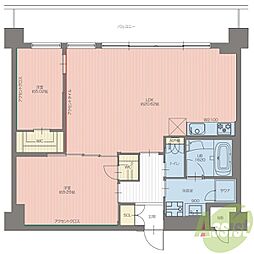 プレジオ宝塚ASIAN 2LDKの間取図画像