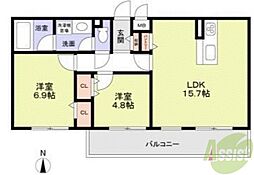 ブライトガーデン 2LDKの間取図画像