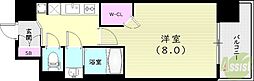 西宮ルモンド甲子園 1Kの間取図画像
