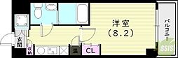 Avion7M8 1Kの間取図画像