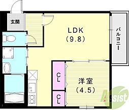 フジパレス甲東園II番館 1階/-