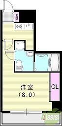 セレニテ甲子園 1Kの間取図画像
