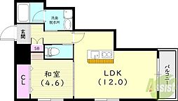 ヴィオーラ西宮 1LDKの間取図画像