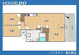 吹田ロイヤルマンション 3LDKの間取図画像