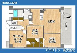 プレサンス東三国アメニックプレイス 3LDKの間取図画像