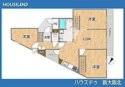パレ武庫川 3LDKの間取図画像