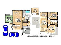 大津市下阪本1丁目　中古一戸建て 4LDKの間取り
