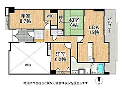 サンシティ桂坂ロイヤル参番館 3LDKの間取図画像