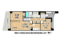 イニシア中京丸太町通り 1SLDKの間取図画像