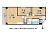 間取り：全居室6帖以上・三方角部屋につき全室窓付！採光。通風良好な2LDKの間取りです