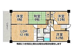 プレマジュール堅田 4LDKの間取図画像