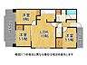 間取り：南向きバルコニーで陽当り良好！全居室収納のある3LDKの間取りです
