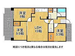 プリオーレ京都西院 3LDKの間取図画像