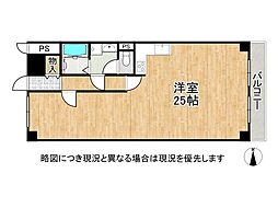 山科ハイツ 1LDKの間取図画像