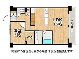 モラーダ墨染 1LDKの間取図画像